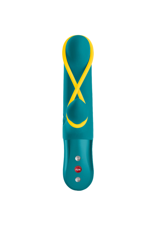 Rabbit δονητής από σιλικόνη σε πράσινο χρώμα, μήκους 19 εκ. και μέγιστης διαμέτρου 3,5 εκ.