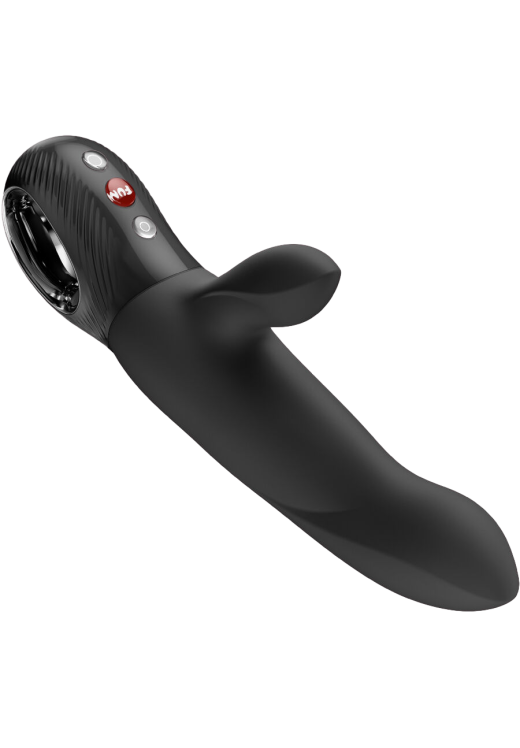 Rabbit δονητής από σιλικόνη σε μαύρο χρώμα, μήκους 21,5 εκ. και μέγιστης διαμέτρου 3,8 εκ.