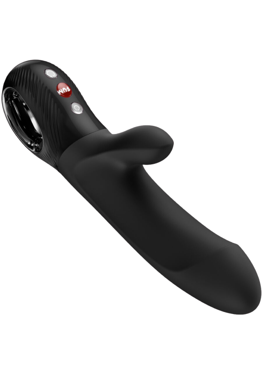 Rabbit δονητής από σιλικόνη σε μαύρο χρώμα, μήκους 21,5 εκ. και μέγιστης διαμέτρου 3,8 εκ.