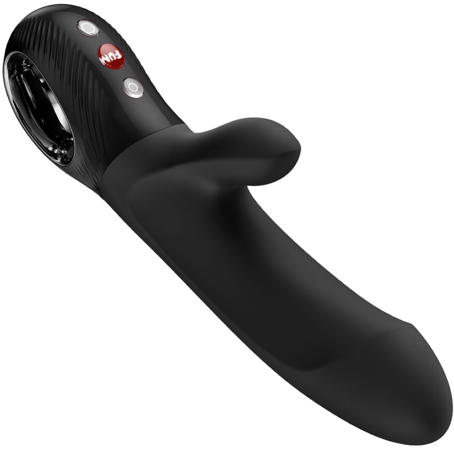 Rabbit δονητής από σιλικόνη σε μαύρο χρώμα, μήκους 21,5 εκ. και μέγιστης διαμέτρου 3,8 εκ.