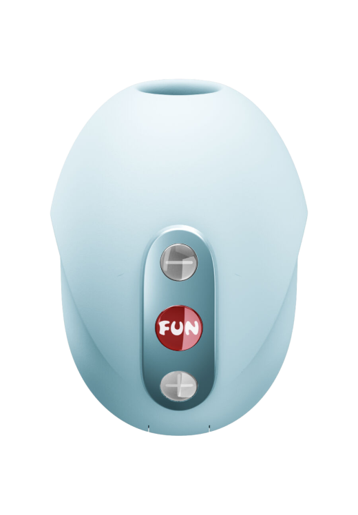 Παλμικός δονητής από σιλικόνη σε μπλέ χρώμα, μήκους 10,5 εκ. και μέγιστης διαμέτρου 6,5 εκ.