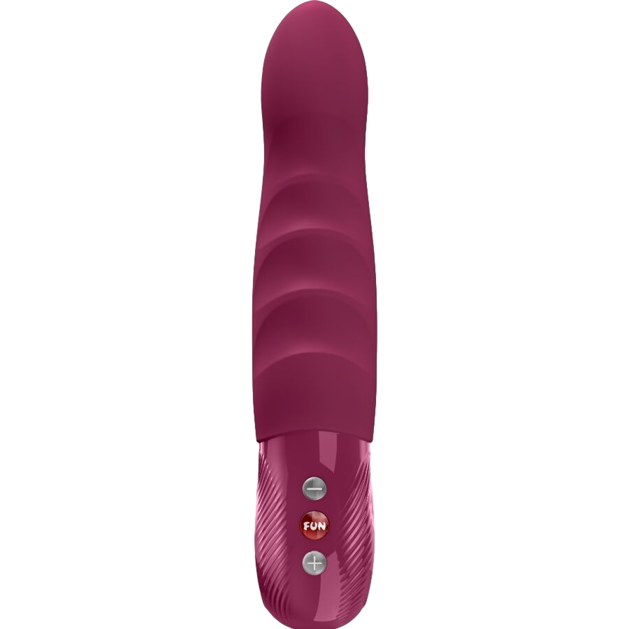 Δονητής σημείου g από σιλικόνη σε μπορντό χρώμα, μήκους 20,8 εκ. και μέγιστης διαμέτρου 4 εκ.