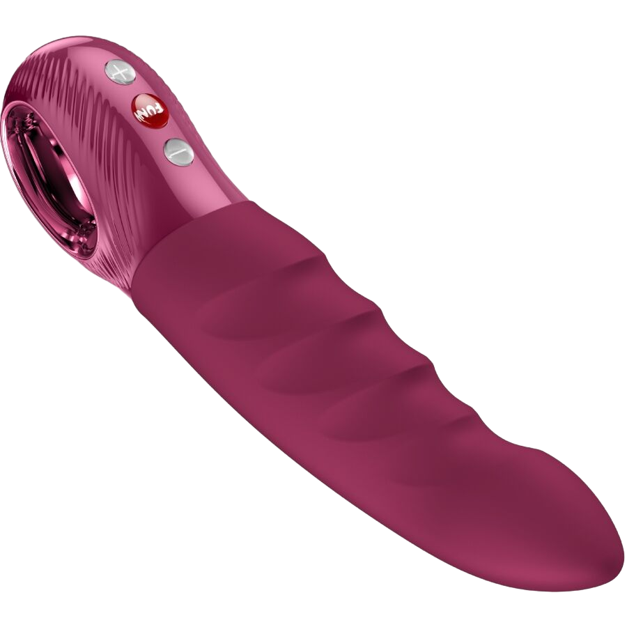 Δονητής σημείου g από σιλικόνη σε μπορντό χρώμα, μήκους 20,8 εκ. και μέγιστης διαμέτρου 4 εκ.