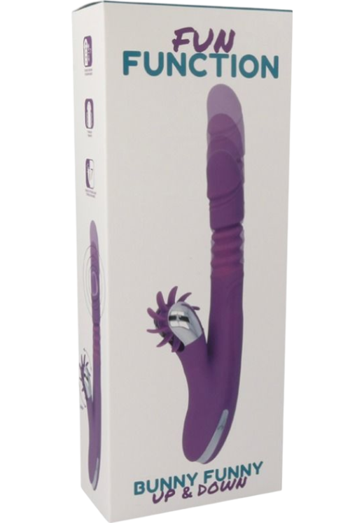 Rabbit δονητής από σιλικόνη σε μοβ χρώμα, μήκους 24 εκ.