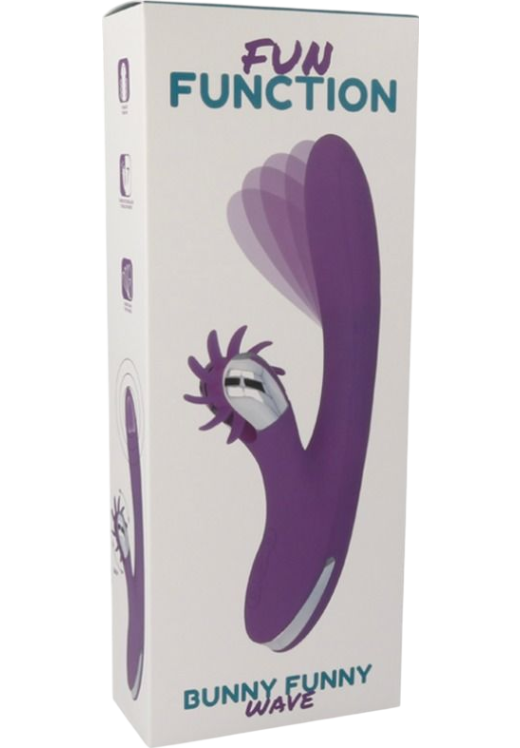 Rabbit δονητής από σιλικόνη σε μοβ χρώμα, μήκους 24 εκ.