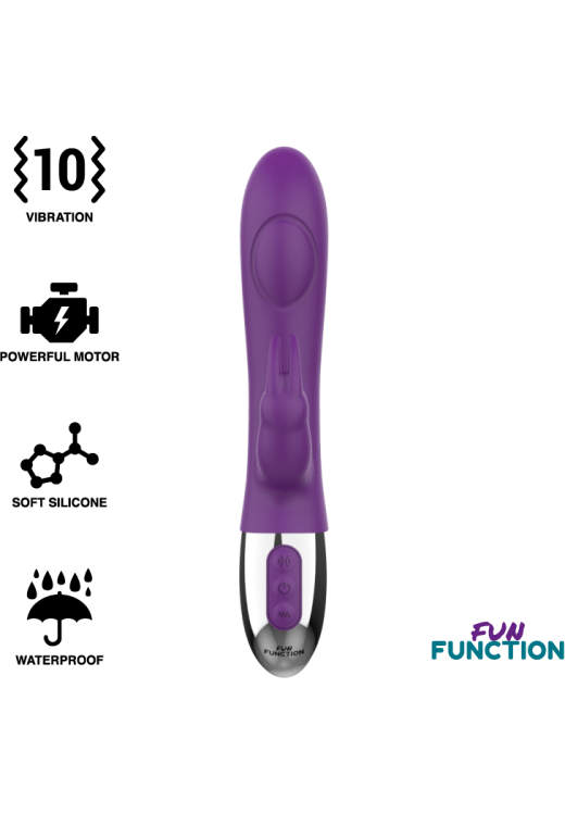 Rabbit δονητής από σιλικόνη σε μοβ χρώμα, μήκους 21 εκ. και μέγιστης διαμέτρου 3,5 εκ.