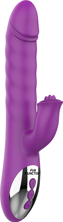 Rabbit δονητής από σιλικόνη σε μοβ χρώμα, μήκους 24,5 εκ. και μέγιστης διαμέτρου 3,5 εκ.