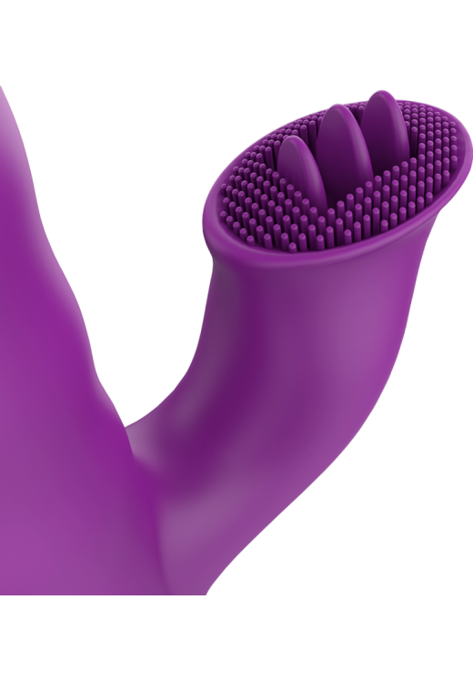 Rabbit δονητής από σιλικόνη σε μοβ χρώμα, μήκους 24,5 εκ. και μέγιστης διαμέτρου 3,5 εκ.