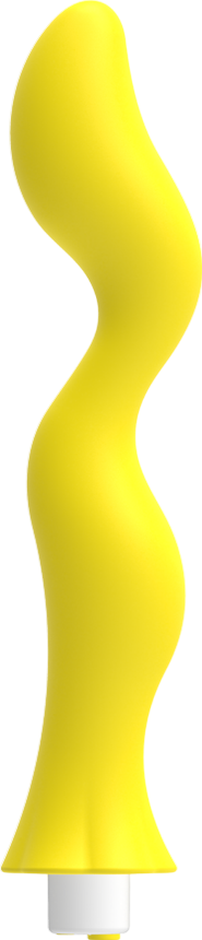 Δονητής σημείου g από σιλικόνη σε κίτρινο χρώμα, μήκους 20 εκ. και μέγιστης διαμέτρου 5 εκ.