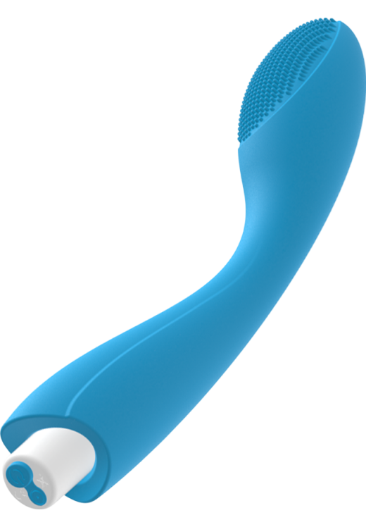 Δονητής σημείου g από σιλικόνη σε μπλέ χρώμα, μήκους 20 εκ. και μέγιστης διαμέτρου 5 εκ.