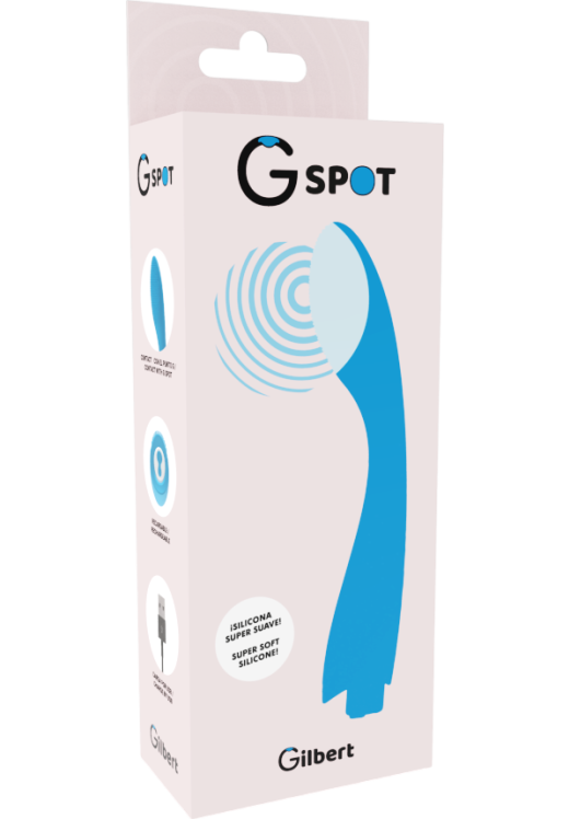 Δονητής σημείου g από σιλικόνη σε μπλέ χρώμα, μήκους 20 εκ. και μέγιστης διαμέτρου 5 εκ.