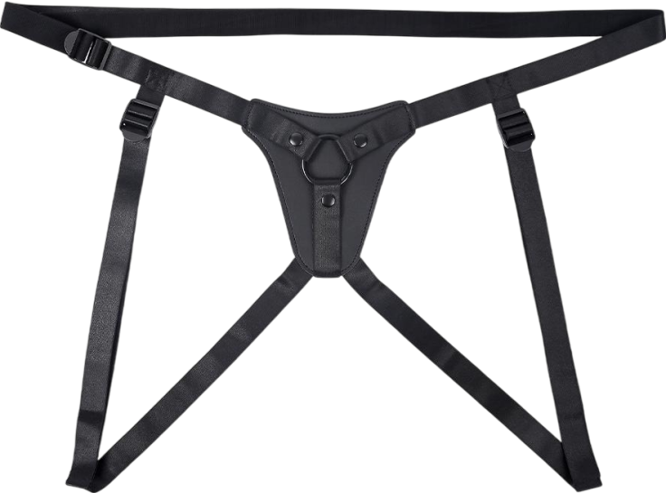 Ζώνη στραπόν από  polyester σε μαύρο χρώμα