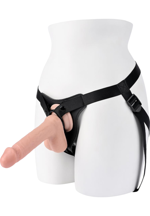 Ζώνη στραπόν από  polyester σε μαύρο χρώμα