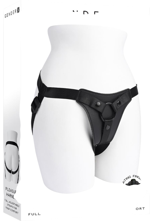 Ζώνη στραπόν από  polyester σε μαύρο χρώμα