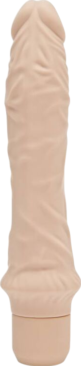 Ρεαλιστικός δονητής από σιλικόνη σε φυσικό χρώμα, μήκους 21,5 εκ. και μέγιστης διαμέτρου 4,5 εκ.