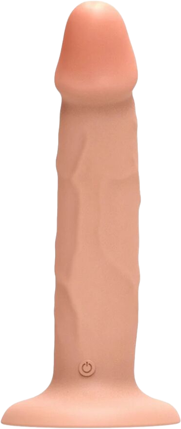Κλασσικό dildo από σιλικόνη σε φυσικό χρώμα, μήκους 19,5 εκ. και μέγιστης διαμέτρου 3,6 εκ.