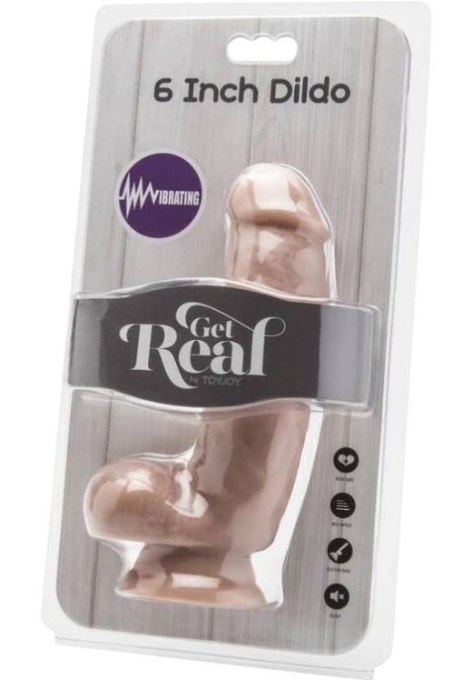 Ρεαλιστικός δονητής από pvc σε φυσικό χρώμα, μήκους 15 εκ. με ενσύρματο κοντρόλ