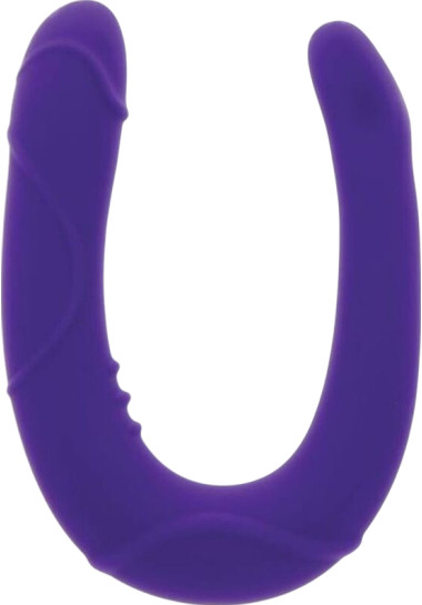 Dildo Get Real Vogue Mini Double Dong Διπλό dildo από σιλικόνη σε μοβ χρώμα
