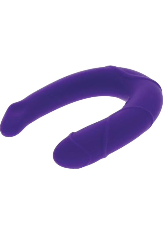 Διπλό dildo από σιλικόνη σε μοβ χρώμα