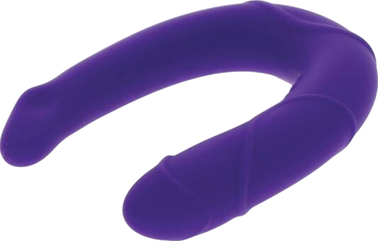 Διπλό dildo από σιλικόνη σε μοβ χρώμα