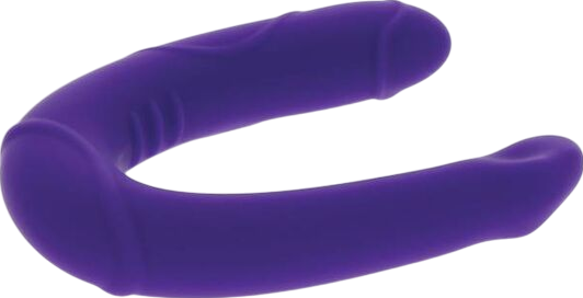 Διπλό dildo από σιλικόνη σε μοβ χρώμα
