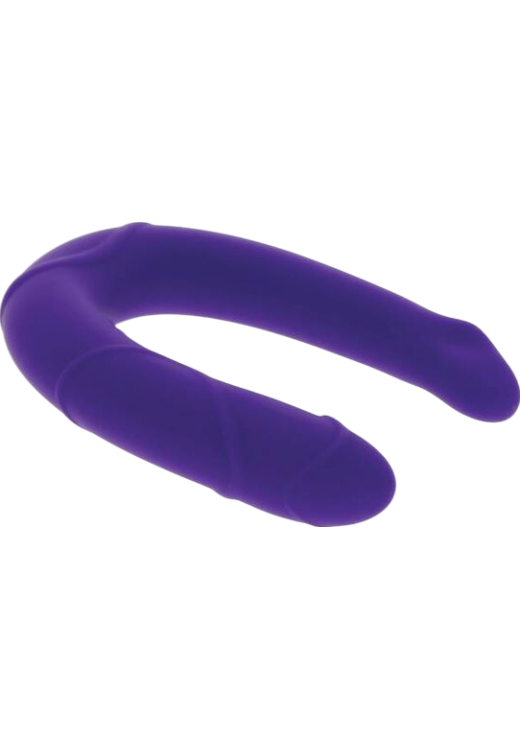 Διπλό dildo από σιλικόνη σε μοβ χρώμα
