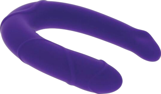 Διπλό dildo από σιλικόνη σε μοβ χρώμα