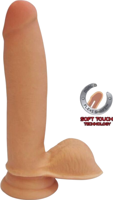 Ομοίωμα πέους από tpe σε φυσικό χρώμα, μήκους 18 εκ.