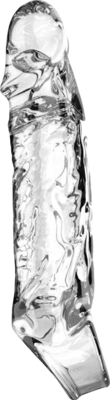 Προέκταση πέους από tpe σε διάφανο χρώμα, μήκους 16 εκ.