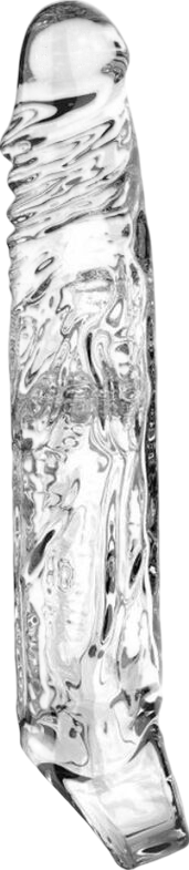 Προέκταση πέους από tpe σε διάφανο χρώμα, μήκους 22,5 εκ.