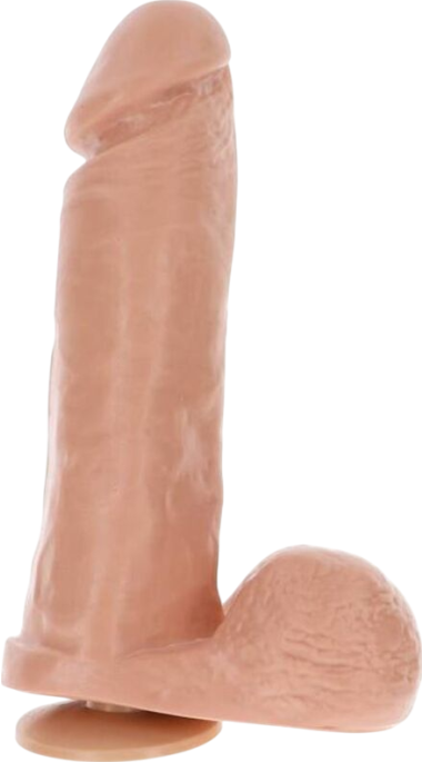 Ομοίωμα πέους από pvc σε φυσικό χρώμα, μήκους 25,5 εκ.