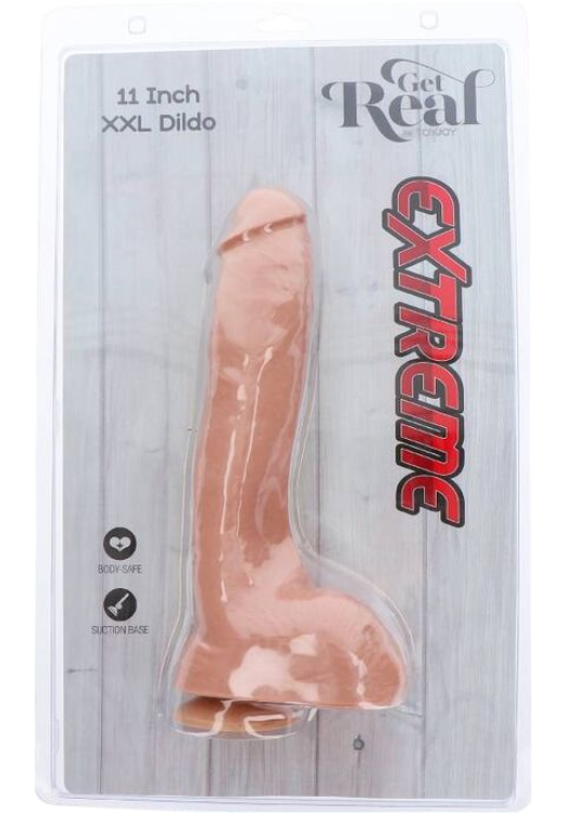 Ομοίωμα πέους από pvc σε φυσικό χρώμα, μήκους 28 εκ.