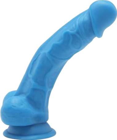 Ομοίωμα πέους από pvc σε μπλέ χρώμα, μήκους 19 εκ.