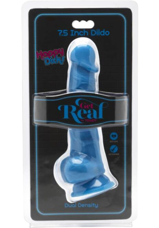 Ομοίωμα πέους από pvc σε μπλέ χρώμα, μήκους 19 εκ.