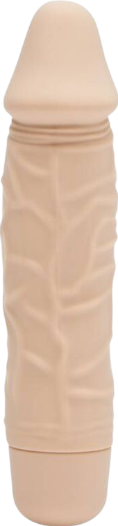 Ρεαλιστικός δονητής από σιλικόνη σε φυσικό χρώμα, μήκους 16 εκ. και μέγιστης διαμέτρου 3,3 εκ.