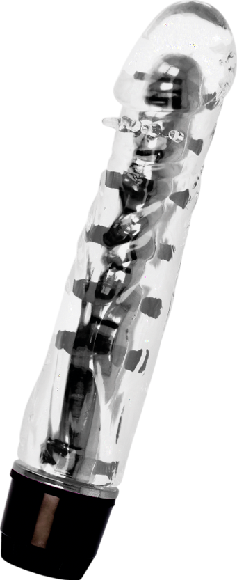 Κλασσικός δονητής από tpe σε μαύρο χρώμα, μήκους 14 εκ.