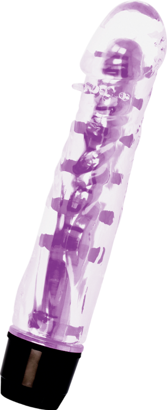 Κλασσικός δονητής από tpe σε μοβ χρώμα, μήκους 14 εκ.