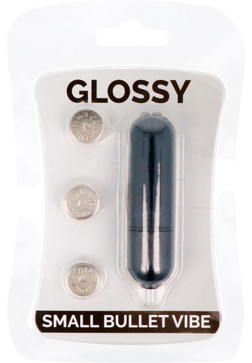 Μίνι δονητής από abs σε μαύρο χρώμα, μήκους 5,8 εκ. και μέγιστης διαμέτρου 1,8 εκ.