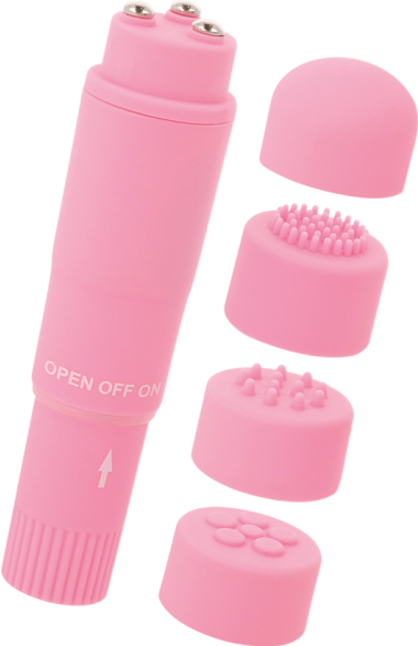 Μίνι δονητής από abs σε ροζ χρώμα, μήκους 10,7 εκ. και μέγιστης διαμέτρου 2,5 εκ.