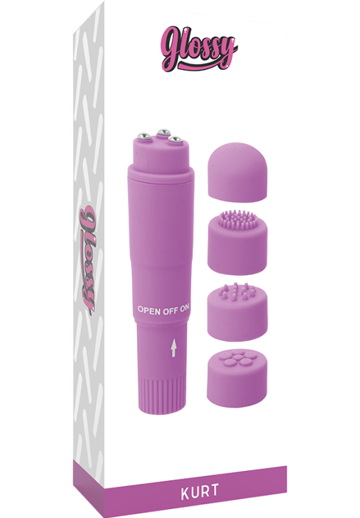 Μίνι δονητής από abs σε μοβ χρώμα, μήκους 10,7 εκ. και μέγιστης διαμέτρου 2,5 εκ.