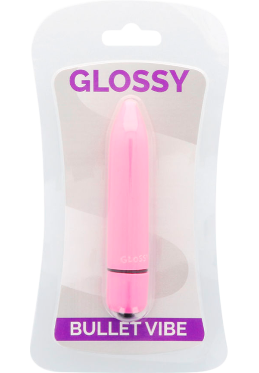 Μίνι δονητής από abs σε ροζ χρώμα, μήκους 8,7 εκ. και μέγιστης διαμέτρου 1,8 εκ.