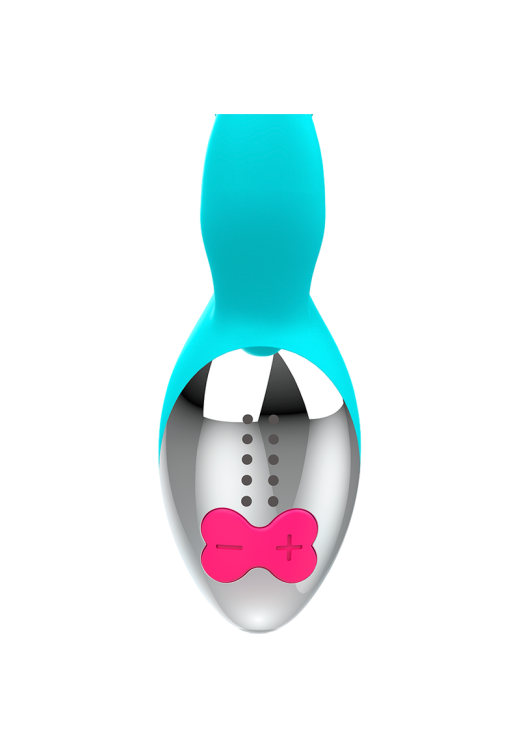 Rabbit δονητής από σιλικόνη σε μπλέ χρώμα, μήκους 19,5 εκ. και μέγιστης διαμέτρου 3,5 εκ.