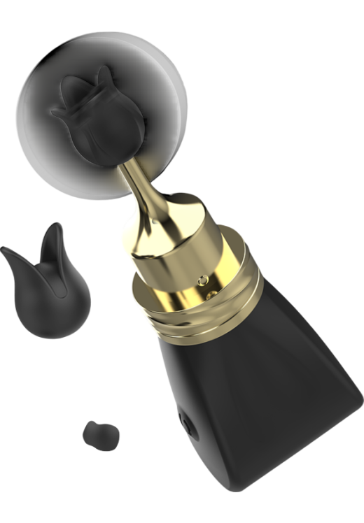 Κλειτοριδικός δονητής από σιλικόνη σε μαύρο χρώμα, μήκους 8,8 εκ. και μέγιστης διαμέτρου 3,2 εκ.