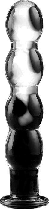 Γυάλινο γυάλινο dildo σε διάφανο χρώμα, μήκους 16,5 και μέγιστης διαμέτρου 3 εκ.