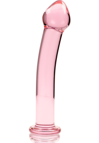Dildo Nebula Series By Ibiza Model 11 Borosilicate Glass 16 X 16,5 cm Γυάλινο γυάλινο dildo σε ροζ χρώμα, μήκους 16,5 εκ. και μέγιστης διαμέτρου 3,5 εκ.
