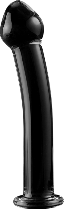 Γυάλινο γυάλινο dildo σε διάφανο χρώμα, μήκους 16,5 εκ. και μέγιστης διαμέτρου 3 εκ.