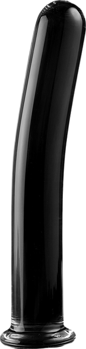 Γυάλινο γυάλινο dildo σε διάφανο χρώμα, μήκους 15,5 εκ. και μέγιστης διαμέτρου 3 εκ.