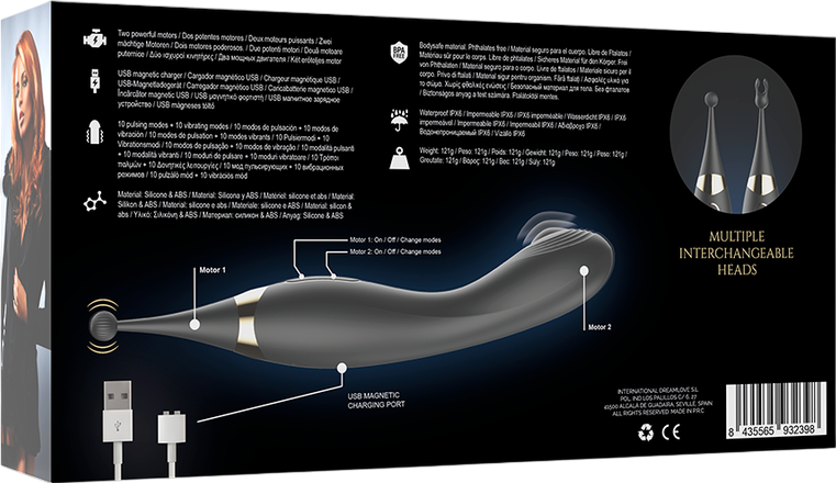 Δονητής σημείου g από σιλικόνη σε μαύρο χρώμα