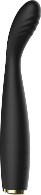 Δονητής σημείου g από σιλικόνη σε μαύρο χρώμα, μήκους 19 εκ. και μέγιστης διαμέτρου 2,3 εκ.