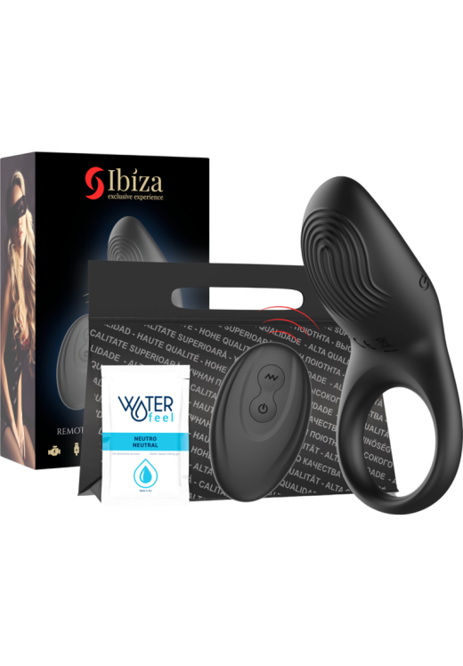 Δονούμενο δαχτυλίδι από σιλικόνη σε μαύρο χρώμα, μέγιστης διαμέτρου 3 εκ. με τηλεχειριζόμενο χειρισμό